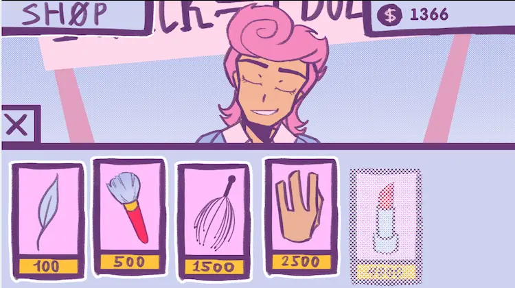 LoveMoney NO Blur item shop with a rising set of prices